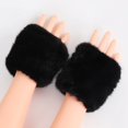 thumbnail image 4 of Guantes de piel de visón auténtica para mujer, manoplas tejidas de lujo de piel Natural, guantes sin dedos elásticos de piel auténtica, cálidos para invierno, gran oferta, 4 of 4