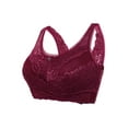 thumbnail image 2 of SAYFUT Womens Floral Lace Bralettes Bra Adjustable Cross Front Lace Strap Sexy Everyday Bra Bralettes Tops Sleep Bra, 2 of 5