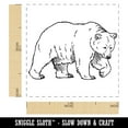 thumbnail image 2 of Curious Grizzly Bear Self-Inking Rubber Stamp Ink Stamper - Purple Ink - Small 1 Inch, 2 of 7