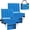 Blue, variant on Stadium Seat for Bleachers with Back Support and Cushion, Bleacher Seats with Shoulder Strap and Cup Holder, Padded Portable Folding Comfort Stadium Chair, for Sports Events, Orange (1pcs)