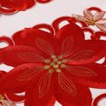 thumbnail image 4 of Christmas Embroidered Long Table Runner, 68.5" x 13.78" Fabric Embroidered Applique Velvet Flower for Dinning Coffee Table Home Xmas Holiday Party Decor (2PCS), 4 of 7