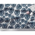 thumbnail image 2 of Soimoi White Rayon Crepe Fabric Monstera Leaves Print Fabric by Yard 46 Inch Wide, 2 of 3