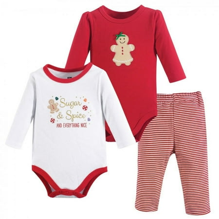 UPC: 0660168555004 | Hudson Baby Infant Girl Cotton Bodysuit and Pant Set  Sugar Spice  9-12 Months