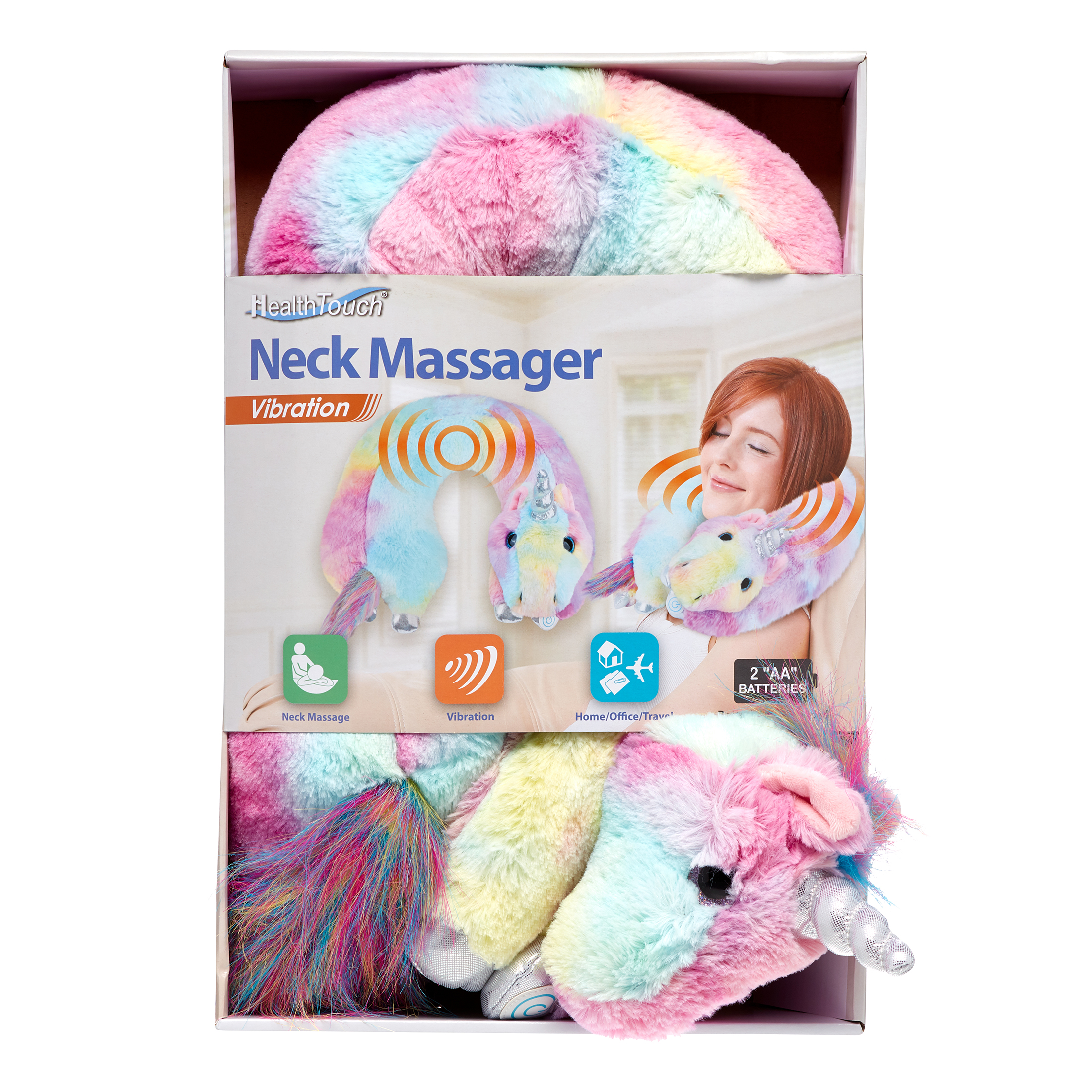 Health Touch Unicorn Neck Massager with Vibration - image 4 of 8