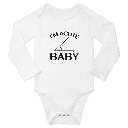 

I m a cute Funny Baby Long Sleeve Bodysuit Boy Girl Unisex (White 6-12M)