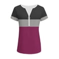 thumbnail image 4 of Kezqiaxn Button Down Shirts for Women Striped Short Sleeve Collared Summer Tops Fashion Trendy Business Work Blouses, 4 of 6