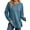 Blue, variant on MOSHU Crewneck Sweatshirts for Women Side Split Long Sleeve Shirts Fashion Fall Womens Tops
