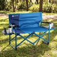 thumbnail image 2 of Ozark Trail Directors Camping Loveseat with Side Tables, Blue, Outdoors, Camping, 2 of 14