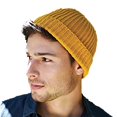 thumbnail image 2 of Beechfield - Gorro beanie de invierno Modelo Retro Trawler (Mostaza), 2 of 3