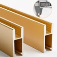 thumbnail image 3 of Glass Sliding Door Hardware Kit - 5mm Thick Double U-Channel Aluminum Track with Rollers for Display Cabinet, Closet, Wardrobe, 3 of 6
