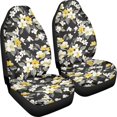 thumbnail image 3 of POLERO Soft Front Seat Cover for Most Cars, Breathable Comfort Automotive Front Seat Covers Polyester 2 Packs, Floral and Leaf Patterns, 3 of 13