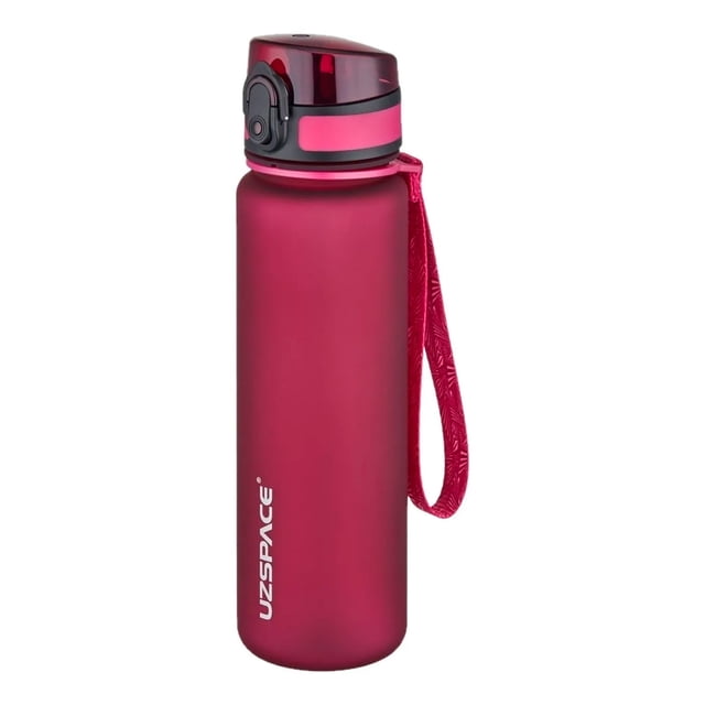 Termo Botella Plástica de 500ml Para Agua Esencial Para Deportes Color rojo purpura UZSPACE