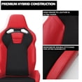 thumbnail image 4 of Spec-D Tuning Red/Black Premium Suede, Fully Reclinable Racing Seat w/Dual Sliders, 4 Point Harness Compatible, 1 Seat, 4 of 7