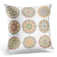 thumbnail image 1 of BSDHOME Mandala Round Colorful Patterns Floral Flower Chakra Symbol for Meditation Yoga Complex Flourish Weave Pillows case 20x20 Inches Home Decor Sofa Cushion Cover, 1 of 1