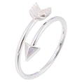 thumbnail image 2 of Joyería de cobre Pareja Regalo Anillo de apertura ajustable punta de flecha Anillos de moda, 2 of 2