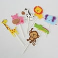 thumbnail image 4 of 7Pcs Animal Giraffe Monkey Elephant Cake Topper Kids Birthday Wedding Decor, 4 of 6