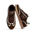 thumbnail image 4 of LUCKY STEP Womens Fashion Sneakers with Bow Detail Comfort Casual Shoes,Dark Brown, 4 of 6