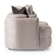 Michael Amini Carmela Sofa - Zinc/Silver