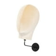 thumbnail image 2 of Gazechimp Wall Mount Mannequin Head Cap Hat Display Rack for Ornament Decoration Store Beige Flannel, 2 of 8