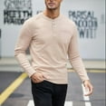 thumbnail image 2 of Men's Long Sleeve T-Shirt Basic Style Polyester Fiber Solid Color Straight Cut Autumn Fashion Urban Casual Tops, 2 of 6