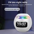 thumbnail image 2 of PENGXIANG rongweiwang Haut-Parleur Bluetooth 5.0 avec Réveil Numérique Haut-Parleur Bluetooth Lecteur de Musique Sans Fil Forme de Boule, 2 of 9