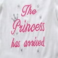 thumbnail image 2 of Toddler Girls Summer Outfits Long Sleeved Letter Romper Skirt Two Piece Set The Princess Has Arrived Clothing Set,Size 0 Months-6 Months, 2 of 9