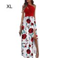 thumbnail image 5 of Élégant Autrechill Femmes pour l'Été Femmes Robe Impression Fente Partie Robe Confortable pour les Femmes Autrechill Femmes Casual Article Robe Rouge XL, 5 of 5
