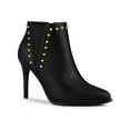 thumbnail image 1 of Unique Bargains Bottines à Talon Aiguille Haut pour Femme à Bout Pointu avec Fermeture Éclair, 1 of 7