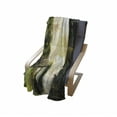 thumbnail image 4 of Nature Soft Flannel Fleece Blanket, Boat by the Foggy Lake Deck Dreamy Forest in the Morning Country Style Image, Cozy Plush for Indoor and Outdoor Use, 50" x 70", Olive Green White, by Ambesonne, 4 of 6