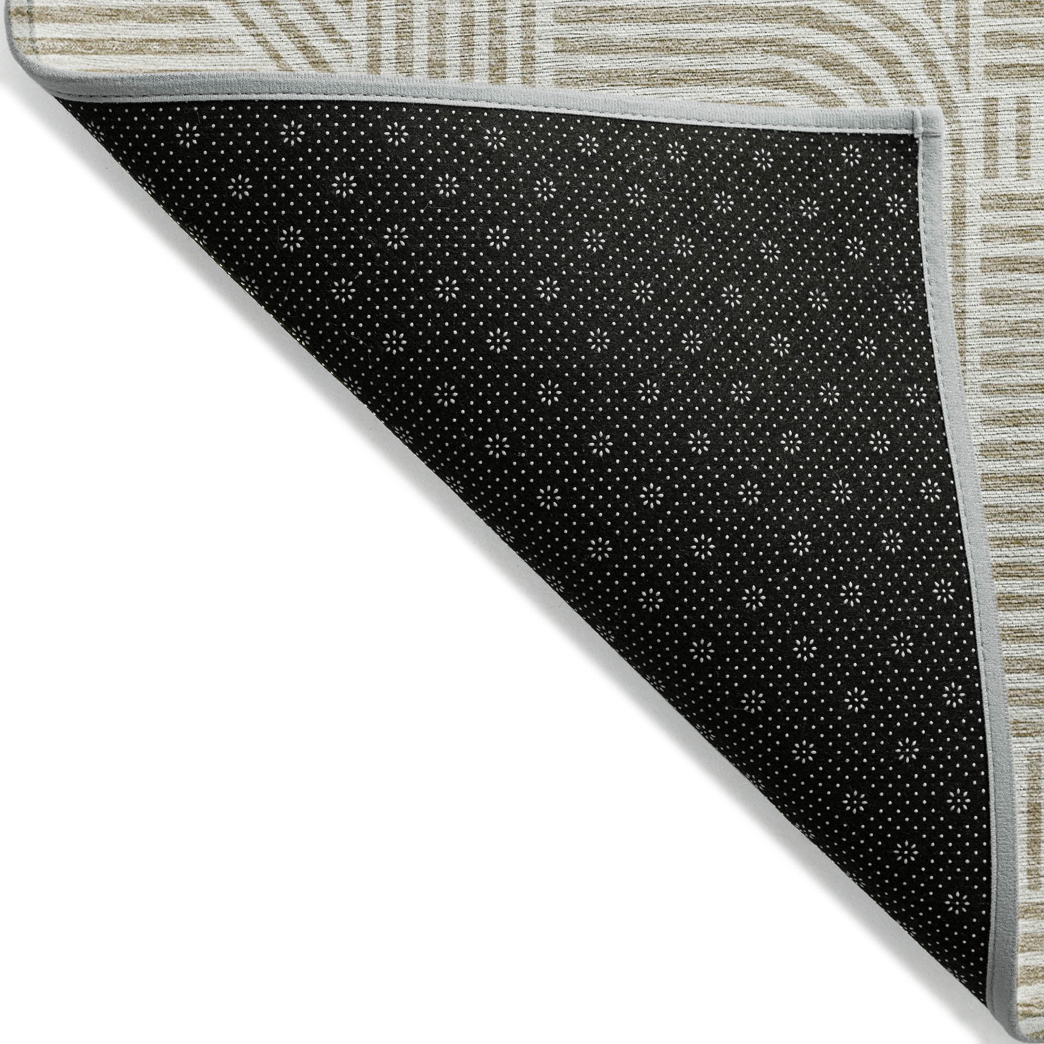 Addison Rugs Chantille Indoor/Outdoor Transitional Lines Beige Washable Rectangle Rug, 8' x 10'