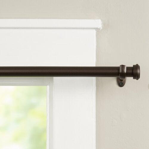 Decopolitan End Cap Curtain Rod Set, 7/8"