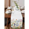 thumbnail image 2 of Table Runner Dresser Scarf 13 x 60 Inch Wildflowers Spring Watercolor Flower Floral Lavender Table Runners Non-Slip Heat Kitchen Dining Table Decor for Indoor Outdoor Home Party Decoration, 2 of 7