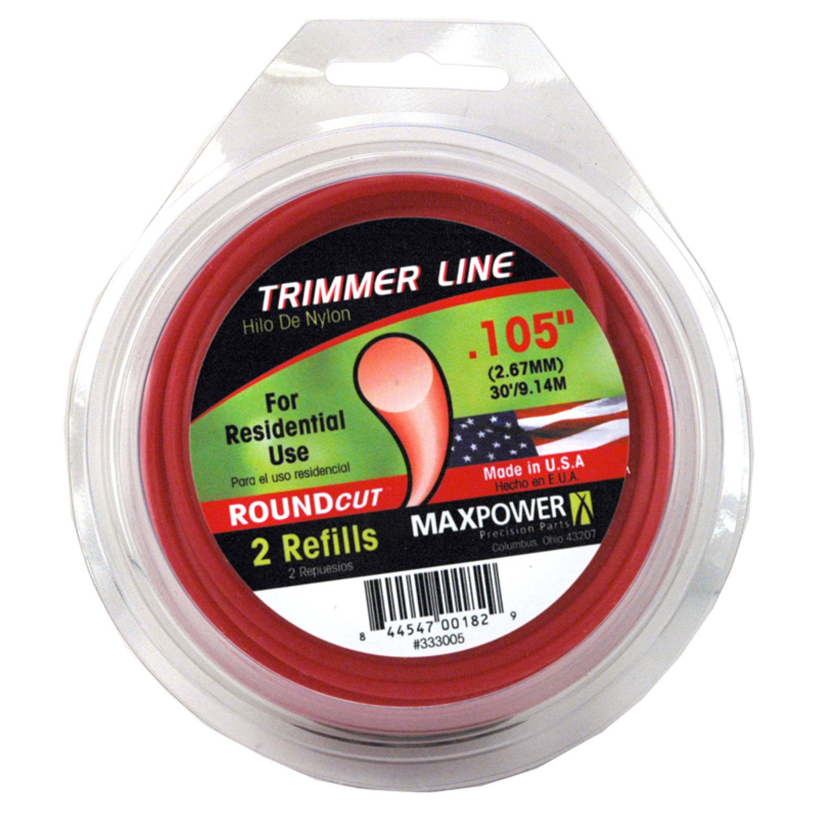 .105" x 30 Foot Trimmer Line ~ Round Residential Grade String Refill ~ NEW 