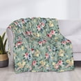 thumbnail image 3 of Fuzoiu Rose Flowers Print Flannel Blanket,Throw Blanket,Flannel Home Decor,Fleece Bed Blankets,Cozy Soft Blanket for Bed, Sofa, Camping, and Travel-60"x50", 3 of 6