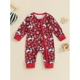 thumbnail image 2 of Suealasg Western Baby Girls Fall Jumpsuit 3 6 12 18 24 Months Infant Girls Long Sleeve Cattle Head Cow Cactus Print Zipped Romper Bodysuits Newborn Autumn Country Coming Home Clothes, 2 of 7