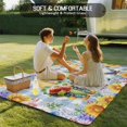 thumbnail image 4 of Sunflowers Outdoor Rug for Patio/Deck/Porch, Non-Slip Large Area Rug 5 x 8 Ft, Spring Gnomes Daisy Hydrangea Flowers Blue Plaid Indoor Outdoor Rugs Washable Area Rugs, Camping Rug Carpet Runner, 4 of 8