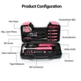 thumbnail image 2 of 39Pcs Essential Household Tools Kit with Toolbox Hand Tool Set Portable and Lightweight Basic Home Tool Set Emergency Tool Kit with General Tools, 2 of 7