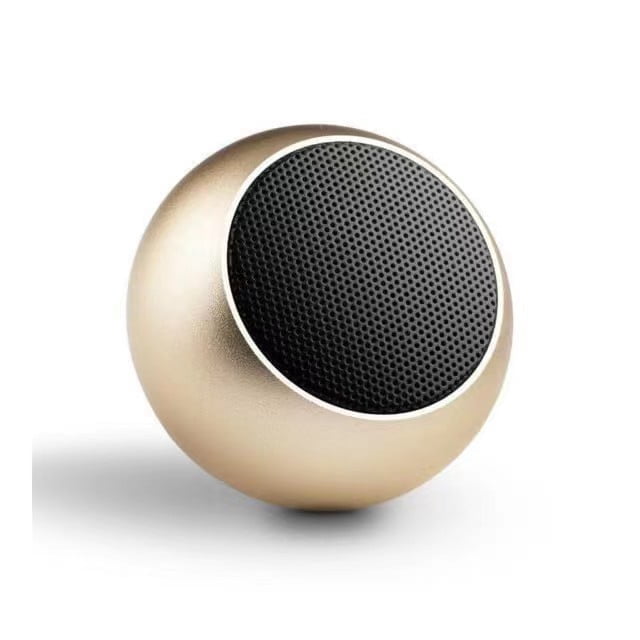 Mini altavoz Bluetooth portátil, altavoz de carga inalámbrica, subwoofer Mini altavoz para exteriores (dorado)