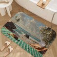 thumbnail image 3 of 1pc Beach Picnic Absorbent Non-Slip Bathroom Thickened Flannel Rug Decor,Soft,Quick Drying,Suitable For Indoor/outdoor Use,Bathrooms,Bedrooms,Kitchens,Terrace,Laundry Rooms,16"x24", 3 of 9