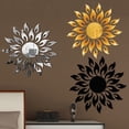 thumbnail image 1 of 5 Juegos de Pegatinas de Pared DIY, Pegatinas de Pared para Sala de Sol, Pared, TV, Gabinete, Decoración Artística de Techo, Decoración con Forma de Espejo Extraíble, Negro, 1 of 5