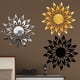 thumbnail image 1 of 5 Juegos de Pegatinas de Pared DIY, Pegatinas de Pared para Sala de Sol, Pared, TV, Gabinete, Decoración Artística de Techo, Decoración con Forma de Espejo Extraíble, Plata, 1 of 5