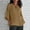 Brown women's boho v neck top a1, variant on thefmos Women's Fall V Neck 3/4 Sleeve Flowy Pullover Tops Casual Boho Loose Tshirt Solid Dressy Basic Blouse for Vacation Fashion, Dark Purple L