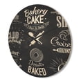 thumbnail image 3 of Designart 'Bakery Characters Food Quotes' Modern Wood Wall Clock, 3 of 5