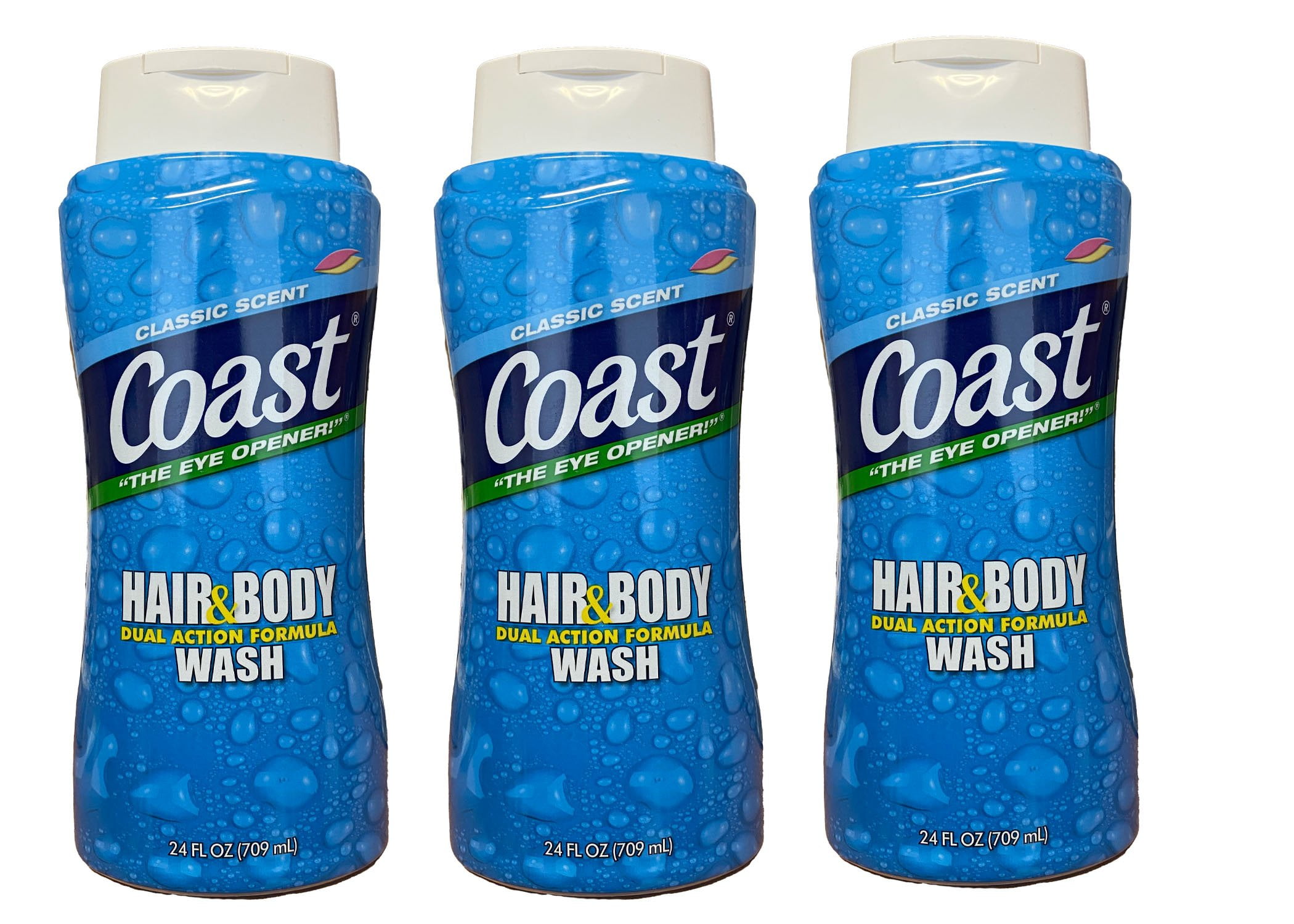 Coast Hair & Body Wash, Classic Scent 24 oz Dual Action Formula Pack of