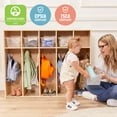 thumbnail image 6 of ECR4Kids Streamline 5-Section Toddler Coat Locker and 5 Scoop Front Bins, Cubby Storage, Natural, 6 of 9