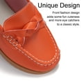thumbnail image 3 of GENILU Loafers for Women Casual Slip On Flats Shoes Low Top Walking Boat Shoe Driving Moccasins Orange 8.5, 3 of 8