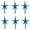 Blue, variant on Creative Hobbies 6 Pack Blue Stars Ceramic Christmas Tree Lights Plastic Light Decorations - Replacement Parts Christmas Tree Ornaments