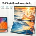 thumbnail image 3 of TUTT Wireless 15.6" FHD Portable Monitor (23.8" Dual) Folding Triple Screen Extender Plug and Play | All Devices, 3 of 15