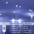 thumbnail image 5 of Morttic LED Firecracker Fairy String Lights,19.69ft 100LEDs 8 Modes USB Copper Wire Lights Christmas Lights for Home Wedding Party Home Garden Festival Decoration ,Cool White, 5 of 8