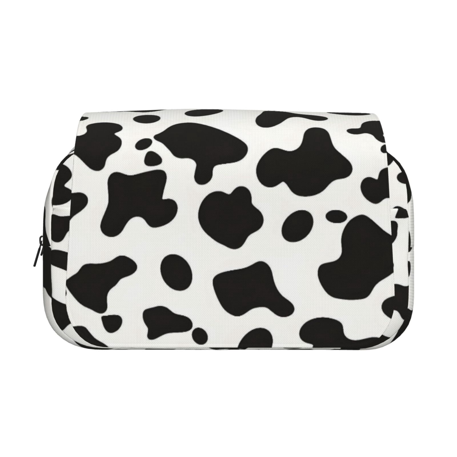 Large-Capacity Flip-Top Double-Layer Pencil Case, Multi-Functional Pocket Pen Case, Durable Stationery Organizer Simple Cow Print Pattern, Vector Art Style_3